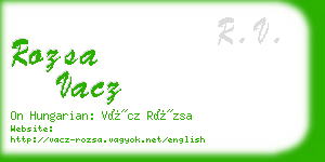 rozsa vacz business card